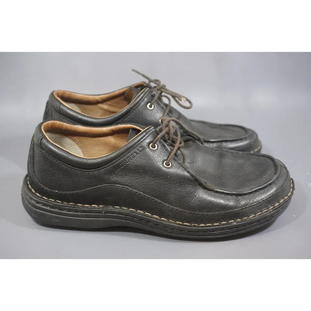 Merrell Black Oracle Mens Size 9 Leather Casual Oxfords Loafer Lace